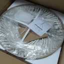 5 Lights Bohemia Wood Beaded Chandelier Farmhouse Antique Rustic Pendant Light for Bedroom Kitchen Island Dining Living Room, White, Dia 22 Inch