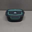 Electric Lunch Box Food Heater, 80W Portable Warmer for Car Truck Work with 304 Stainless Steel Container, 12V/24V/110V Green Heated Lunch Box Suitable for Ideal Driver/Work/Gift