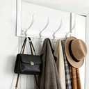 Heavy Duty Over The Door Hooks Rustproof - 25lb Over The Door Towel Rack for Bathroom, Over The Door Hanger, Door Towel Hanger, Over The Door Towel Hook, Coat Rack (1Pack, White)