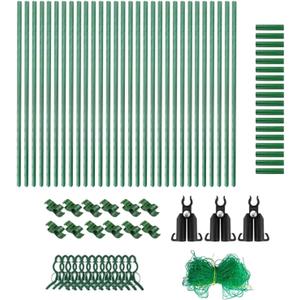 2025 Cucumber Trellis Climbing Plants Support Raised Bed Trellis Garden Trellis Plant Grow Support Climbing Plants Support Raised Bed or Climbing Plants Vegetables with Accessories (Green)
