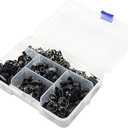 Cnsodo15 177 Pcs Fairing Bolt Kit Fastener Clip Screws Metal Black For Ducati 1098-2007-2008 2010