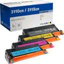 Do it Wiser Remanufactured Printer Toner Cartridge Replacement for Dell 3110cn 3115cn 3110 3115 | 310-8092 310-8094 310-8096 310-8098 High Yield (8,000 Pages) 4-Pack (Multicolor)