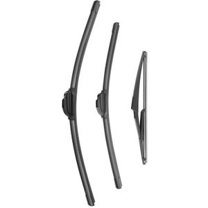 Feiyueauto Wiper Blade Replacement for Rogue 2014-2021, Windshield Wiper Blades 26"+17" With Rear Wiper 12" (Set of 3) U/J HOOK, Double Sided Rubber Strips and Longer Life