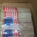 550 Pcs Small American Flags on Stick 4x6 Inch Mini American Flags with Safety Spear Tip Bulk Solid Wooden Pole Handheld US Flag for Parades Independence Day Memorial Day 4th of July Decorations