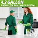 2 x PE 4 Gallon Trash Bags, 105 Count - Unscented Small Garbage Can Liners for Bathroom, Kitchen, Office, White 4 Gal Trash Can Bags