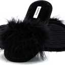 Extreme Plush Lady’s Sexy Slip-on Comfortable Slippers Women’s Fluffy Indoor Open-toe Scuff
7-8