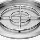 Stanbroil 31-Inch Round Fire Pit Burner Pan, Drop-in Fire Pit Insert
for Natural & Propane Gas Firepit Table, Stainless Steel, BTU 296,000 Max