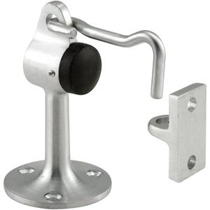 Prime-Line J 4602 4 In. Floor Stop, Solid Brass, Brushed Chrome Finish (Single Pack)