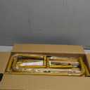 Wedding Welcome Sign Holder Personalized, Gold Welcome to Our Wedding Hanging Sign Holder with Leather Sign Straps, Easel Stand for Sign,Adjustable Wedding Seating Chart Stand