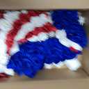 Idyllic 20 Inch Patriotic Wreath for Front Door, 4th of July Wreath with Red White Blue Silk Roses & Metal Stars, Memorial Day Day Decorations for Home Wall Porch Window