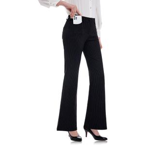 Tapata Women's 28''/30''/32''/34'' Stretchy Bootcut Dress Pants with Pockets Tall, Petite, Regular for Office Work Business (Black, XL)