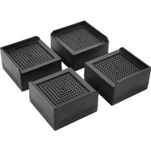 BTSD-home Furniture Risers 3.5 Inch Bed Lifts Risers Table Leg Extenders Perfect for Couch, Chair, Table, and More 4 Pack Black Square