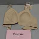 PoseFree Jelly Bras for Women No Underwire Supportive Wireless Comfort Full Coverage Push Up Plus Size for Older Women (Medium, Nude)