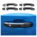Silverado Door Handle Cover Trim Carbon Fiber for Chevy Tahoe 2021 Up Suburban 2020 Up Silverado 2019 Up for GMC Yukon 2021 Up Sierra 2019 Up Black Carbon Fiber Grain Exterior Accessories