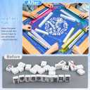 Mahjong Racks with Pushers Set of 4, 18.5'' Clear Plastic American Mahjong Tile Racks, Mah Jongg Accessories Gifts for Mj Enthusiast