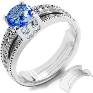 5 STARS UNITED Ring Sizer Adjuster for Loose Rings - 8 Pack Easy-Clip Guards, Fits Flat Bands Up to 8mm, Spacers & Tighteners, Reduces Size by 0.5-1, Invisible Design for Women & Men (8 pcs (1.5-8 mm))