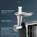 Electric Meat Grinder, Sausage Stuffer with 3 Sausage Tubes, 2 Blades, 3 Plates, 3200W Max, Meat Grinder Heavy Duty for Home Kitchen Use, Stainless Steel (Black)