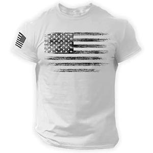 Rogue Style Distressed American Flag Men T Shirt – USA, Medium 