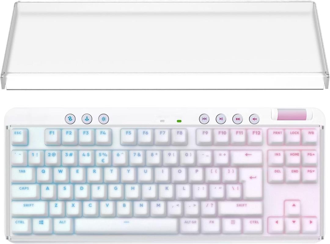 Geekria Tenkeyless TKL Keyboard Dust Cover, Frosted Acrylic Keypads Cover for 80% Compact 87 Key Computer Mechanical Gaming Wireless Portable Keyboard, Compatible with Logitech G715, G713