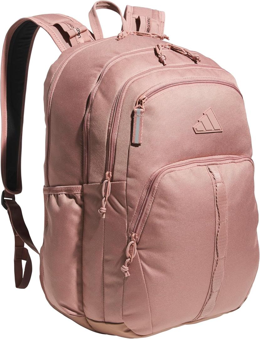 adidas Prime Backpack for Work, Travel Bag for Women and Men with Padded Compartment for Laptop, Warm Clay Pink/Black, One Size