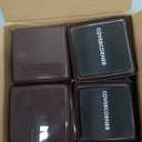 Furniture Sliders for Carpet 16 PCS - 3 1/2 inch Furniture Moving Slider Chair Legs Floors Protectors Square Furniture Movers Sliders  Move Your Furniture Easy & Safely(for Carpet)-Brown