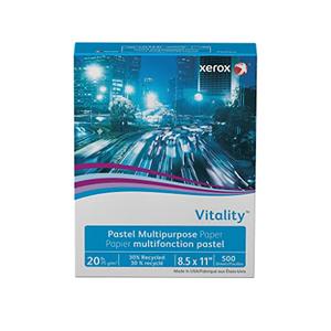 Xerox Multipurpose Colored Paper, 8 1/2in. x 11in., 20 Lb., Pastel, Ream Of 500 Sheets
