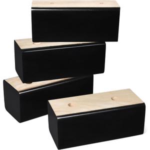 Sopicoz Wood Bed Risers (Black, 2 inch)