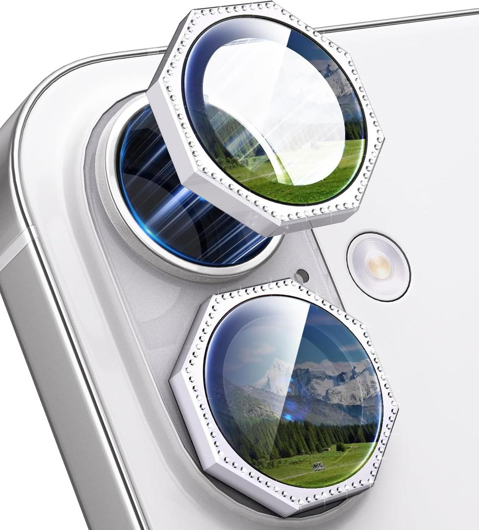 for iPhone 17 Camera Lens Protector Bling Nut, Silver