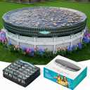 21FT Round Pool Cover, Pool Covers for Above Ground Pools, Pool Cover Protector, Round Pool with Cover, Swimming Pool Cover, Tear-Resistant & DustproofBlack