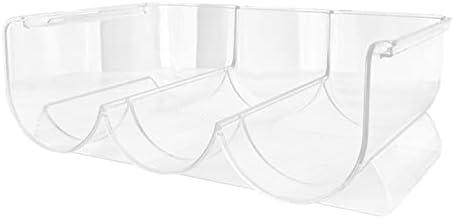 Water Bottle Organizer,Wine Rack Bottle Holder Storage Rack for Countertop,Cabinet (3 Units)