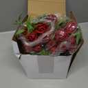 Zeyune 8 Pack 12 Inch Wedding Bouquets for Bride Bridesmaid Red Artificial Rose Bouquet Fake Silk Roses Flowers Bunches Bulk for Home Office Garden Parties Decoration