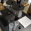 Premium Apothecary Jar - Large Clear Plastic Container with Rustproof Stainless Steel Lid for Laundry/Kitchen/Bathroom (Black), 3 Pack, Round Containers: 6.5" × 6.5"

Rectangular: 7" × 4.5" × 4"