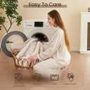 L'AGRATY Faux Fur Throw Blanket: 50''x 60'' Luxury Fluffy Plush Thick Faux Fur Blanket for Bed Couch Sofa - Cozy Soft Fuzzy Blankets for Women Man: Minky Couture Decoration Blanket (White Beige)