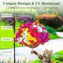 Dolicer 2 Packs Look Real Artificial Hanging Flowers for Outdoors, Realistic Artificial Flowers for Outdoors Hanging Basket UV Resistant Fake Hanging Flowers Plants for Outdoor Porch Patio Balcony