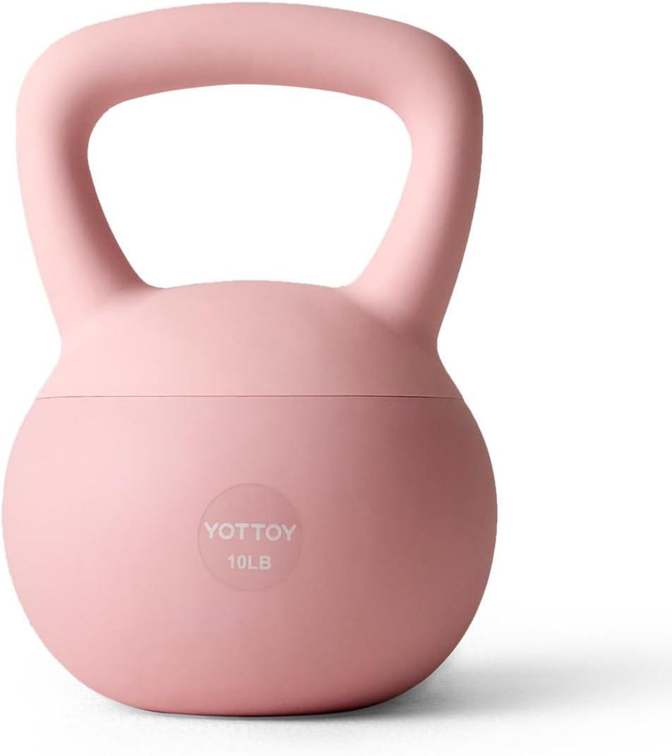 YOTTOY Soft Kettlebell,Kettlebell Anti-Slip Grip Weight for Home Workouts, Kettlebells Set  (10 LB, 10LB-Pink)