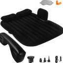 Car Air Mattress Portable Car Bed Back Seat Camping Bed Inflatable Dog Bed for Car Universal SUV Camping Mattress with Car Air Pump 2 Pillows (Black)