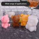 Ice Cube Mold Trays, 3D Teddy Bear Ice Cube Mold,Bear Silicone Molds, Bear Ice Mold, Teddy Bear Ice Cube Mold, Ice Cube for Coffee, Milk, Tea, Candy Gummy Fondant, Cake Baking (2 Sizes)