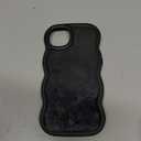 Magnetic Case for iPhone 13 Pro, Compatible with MagSafe, Cute Black Lace Flower Aesthetic Soft Silicone Curly Wavy Shockproof Protective Phone Cover for Women Girls