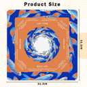 Blue and Orange Japanese Mahjong Mat for Table, Modern Asian Japanese Koi 31.5" x 31.5" Non-Slip & Noise Reduction Mahjong Mat for Poker Dominoes Cards & Board Games