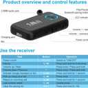 1Mii Bluetooth 5.3 Music Receiver for Car/Home Stereo, Aux Bluetooth Adapter for Car with Volume Control Supports Hands Free Calls, 16H Battery Life