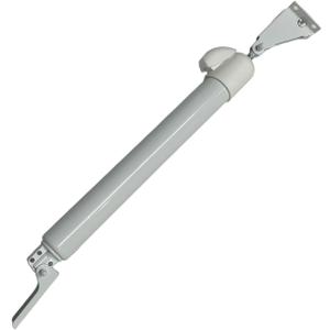 Heavy Duty Door Closer, White, Metal Construction, Adjustable Hydraulic Automatic Door Control Arm, Commercial Grade,Screen Door Piston Replacement (Can stop door closer-1Pcs)