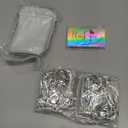 Sasylvia 60 Pcs Beadable Keychain Bars Bulk Making Kit 20 Beaded Keychain 20 Bag 20 Thank You Cards for DIY Keyrings Charms(Silver)