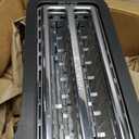 Elite Gourmet ECT4400B# Long Slot 4 Slice Toaster, Countdown Timer, 6 Toast Setting, Defrost, Cancel Function, Built-in Warming Rack, Extra Wide Slots for Bagel Waffle, Stainless Steel