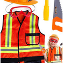 Liberry Kids Tool Set for Boys Girls 3 Years, Construction Worker Costume with Hat, Toddler Dress Up Toys for Birthday Gift