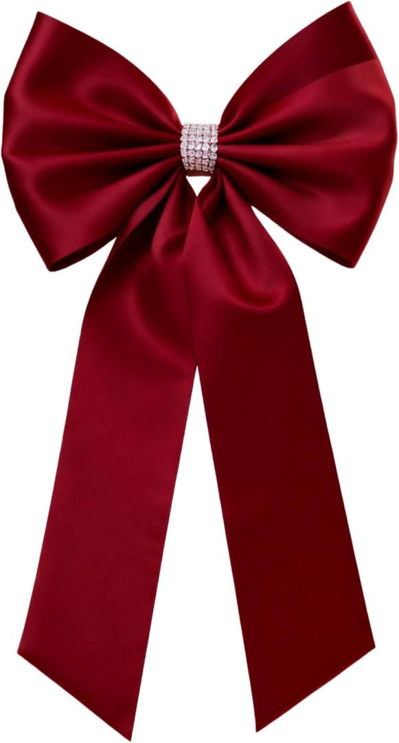 Giant Satin Bow 27x39 Inch Extra Large Decorative Bow for Christmas Tree Topper,Party,Home Wall,Baby Shower & Birthday DecorBurgundy