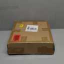 Small Round Side Table, Coffee Drink Table for Small Spaces, Modern Night Stand with Metal Leg, Weighted Iron Base Pedestal Round End Tables for Living Room, Bedroom, Narrow Corners, Sofa Couch (Rustic Brown)