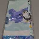 APOWBLS Penguin Birthday Decorations Tablecloth, 3 Pack Disposable Winter Penguin Party Supplies Table Cover for Birthday Baby Shower, 55in x 86in