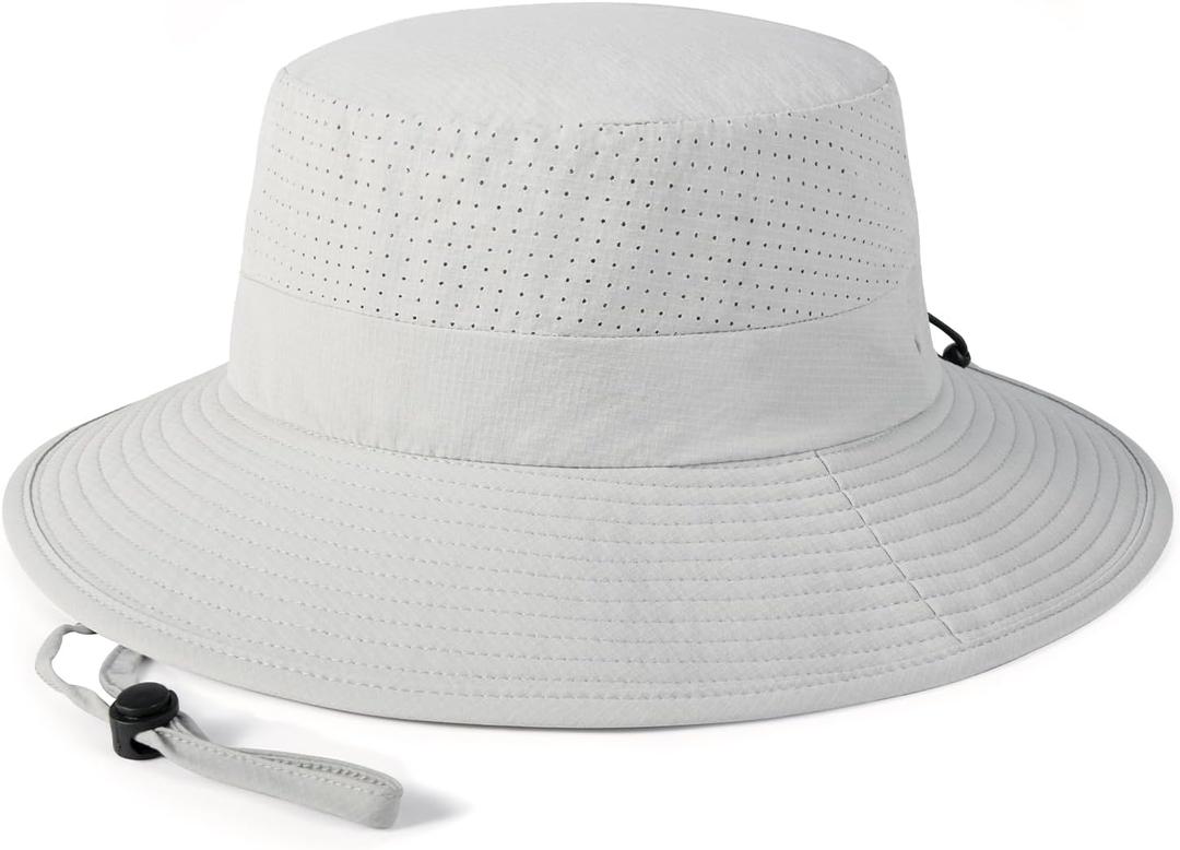 VOBOOM Sun Hats for Men Women Breathable Wide Brim Summer UV Protection Fishing Cap (Gray) VOBOOM Sun Hats for Men Women Breathable Wide Brim Summer UV Protection Fishing Cap (Gray)