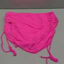 Women's Mesh Sheer Drawstring Solid Summer Bikini Cover Up Skirt (Medium, Pink)