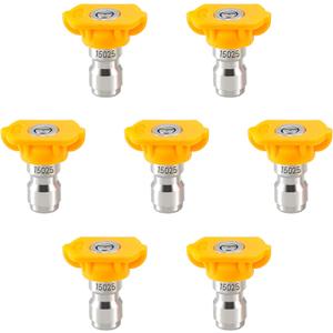 Tool Daily Pressure Washer Tips, 15 Degree Power Washer Nozzle Tips 7 Pack, Yellow, 1/4 Inch Quick Connector, 4000 PSI